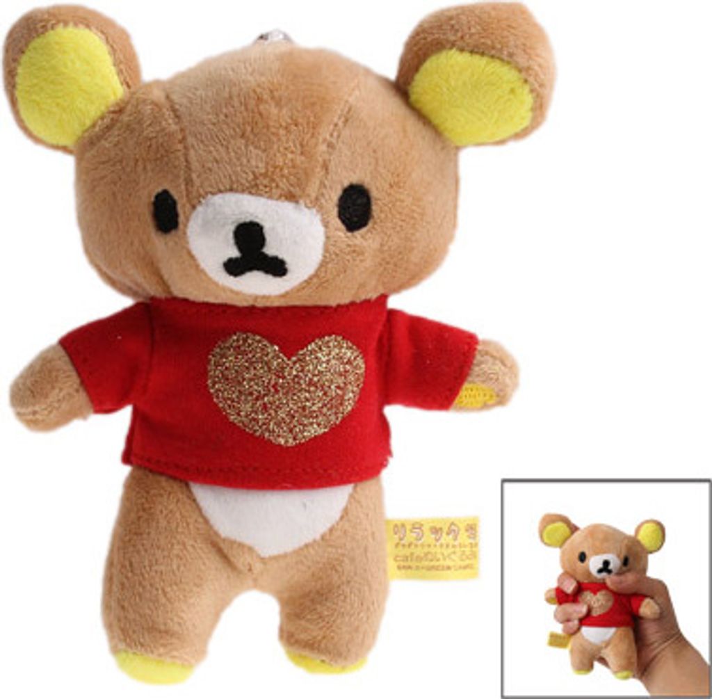 Kleines Rilakkuma Plüschspielzeug mit Suction Cup(Red)