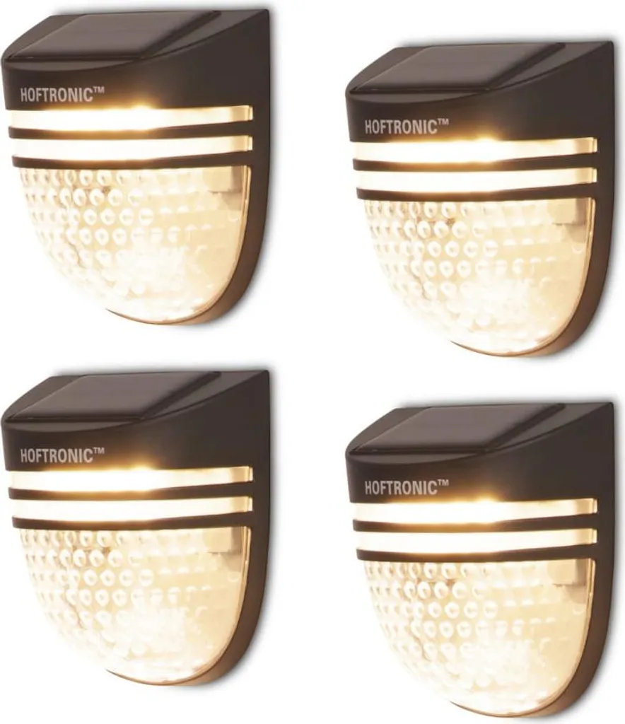 Luminaire Solaire LED 300lm Étanche IP65 Blanc Chaud 3000K - Pack de 4