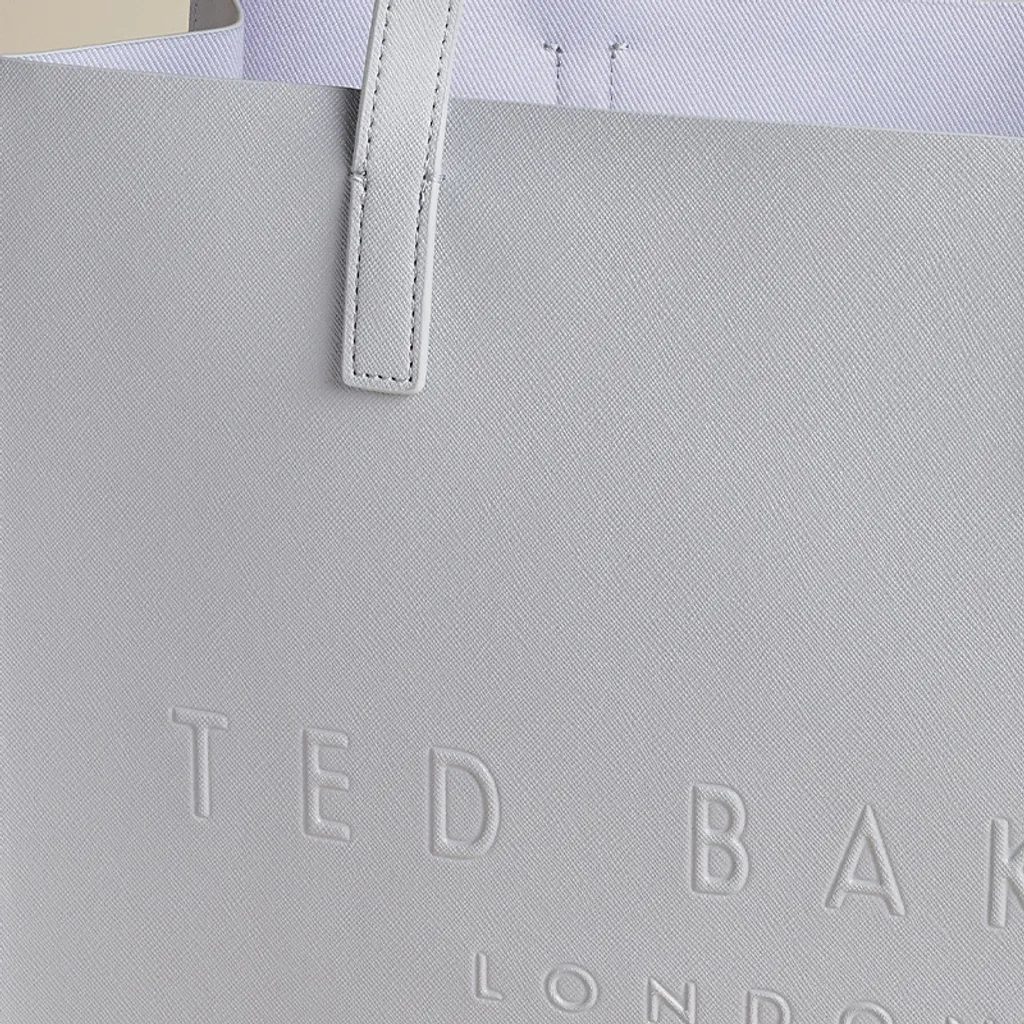 Sac Icon Soocon Ted Baker Gris Clair Texture Crosshatch Grand Format