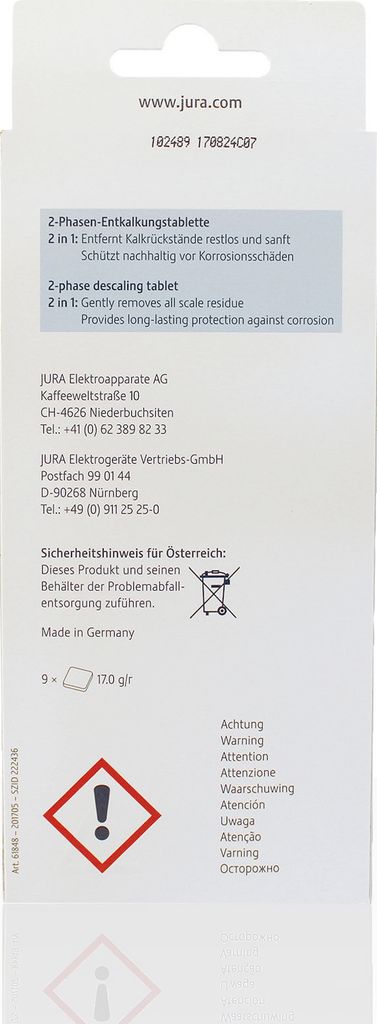 JURA Entkalker 61848 für Jura Kaffeeautomat 3x3 St./Pack. Produktbild 21