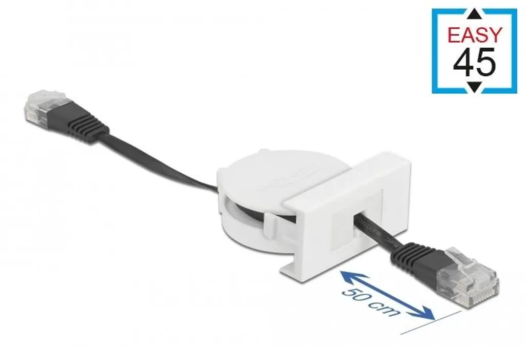 Fini les Câbles Emmêlés : Module Réseau Rétractable DeLOCK Easy 45
