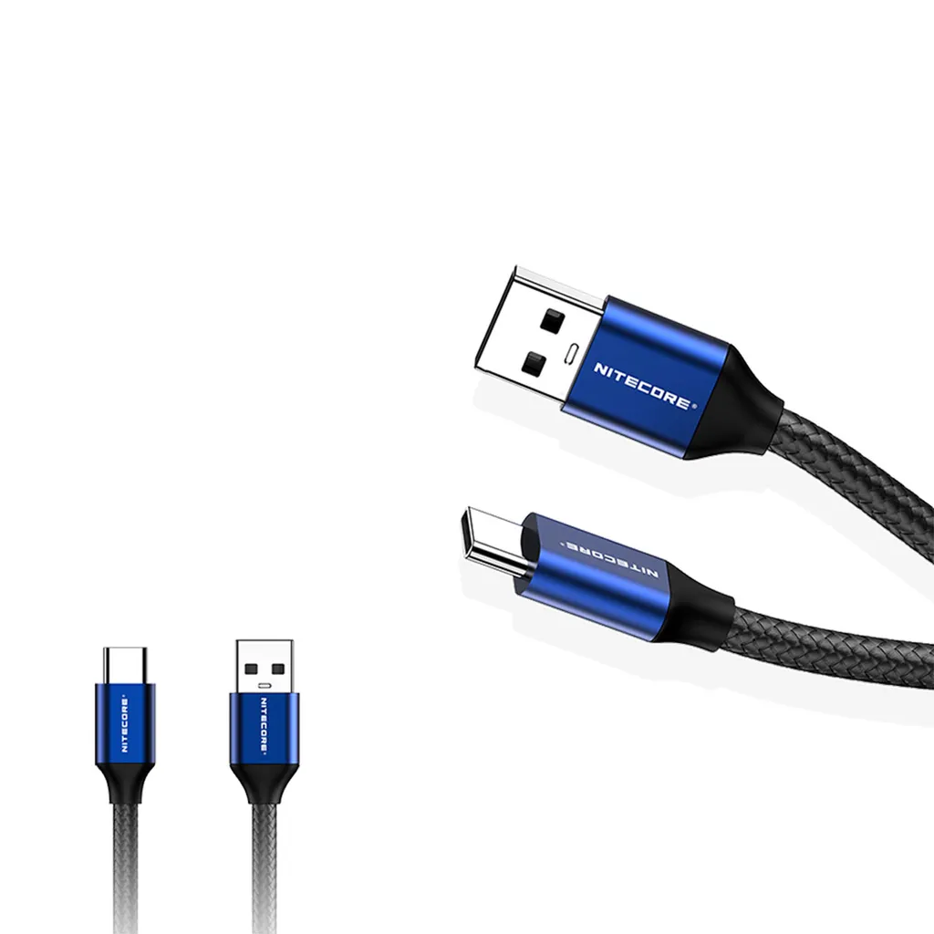 Nitecore UAC20 Câble de recharge USB-C Haute Performance 1 Mètre Noir
