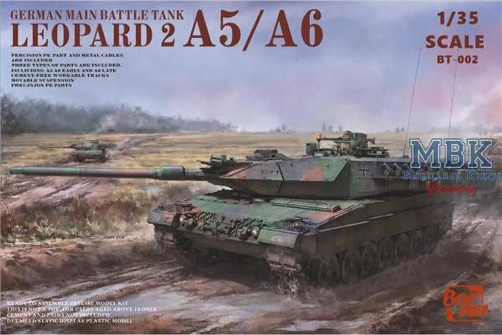Maquette Char Leopard 2 3-en-1 avec Chenilles Précises et Photodécoupe