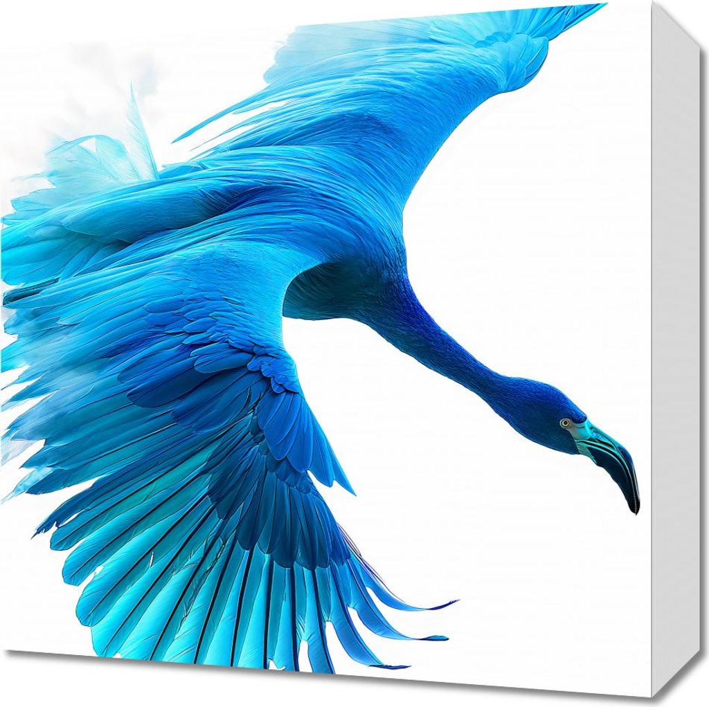 Bild 40x40cm Blauer Flug
