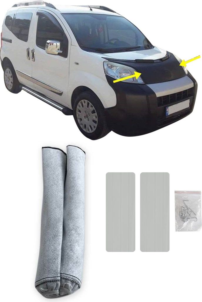 Haubenbra Steinschlagschutz für Fiat Qubo-Nemo-Bipper (2007+)