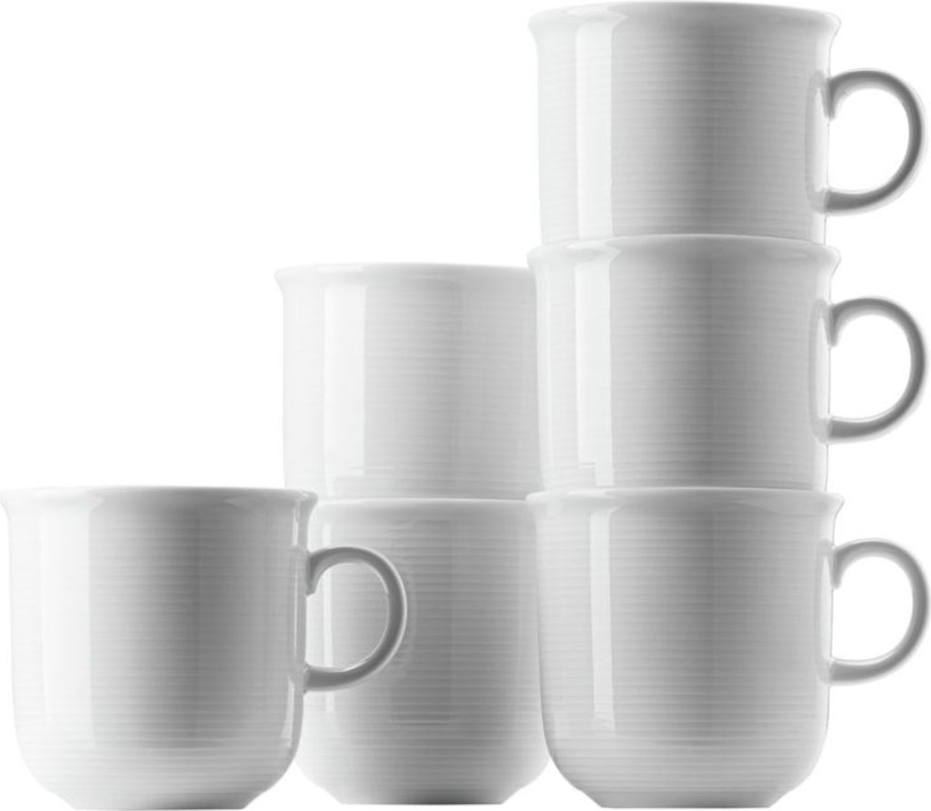 Thomas Trend weiss Becher mit Henkel 0,28 l Set 6tlg. Produktbild 