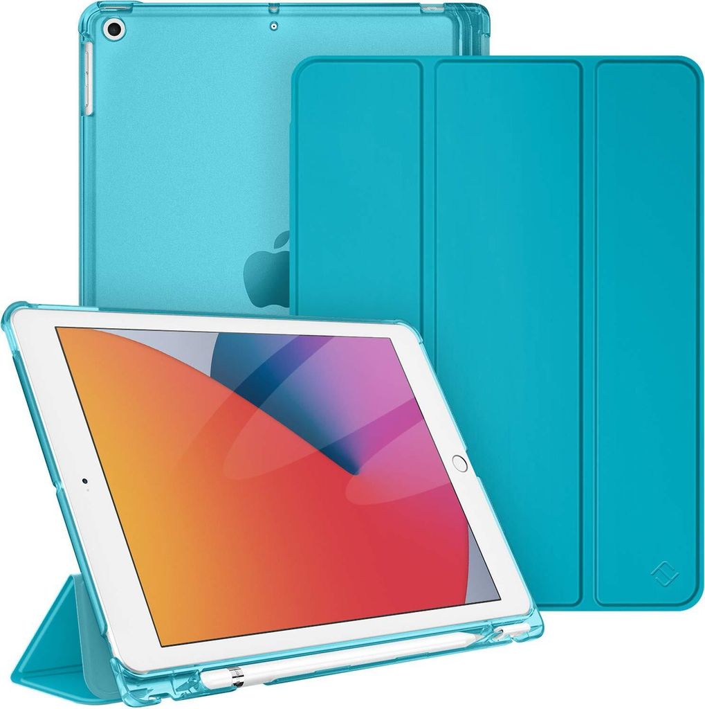 Fintie Hülle für iPad 9. Generation 2021/8. Gen 2020/7. Gen 2019 10.2 Zoll mit Stifthalter, ultradünne leichte Schutzhülle mit transparenter R...