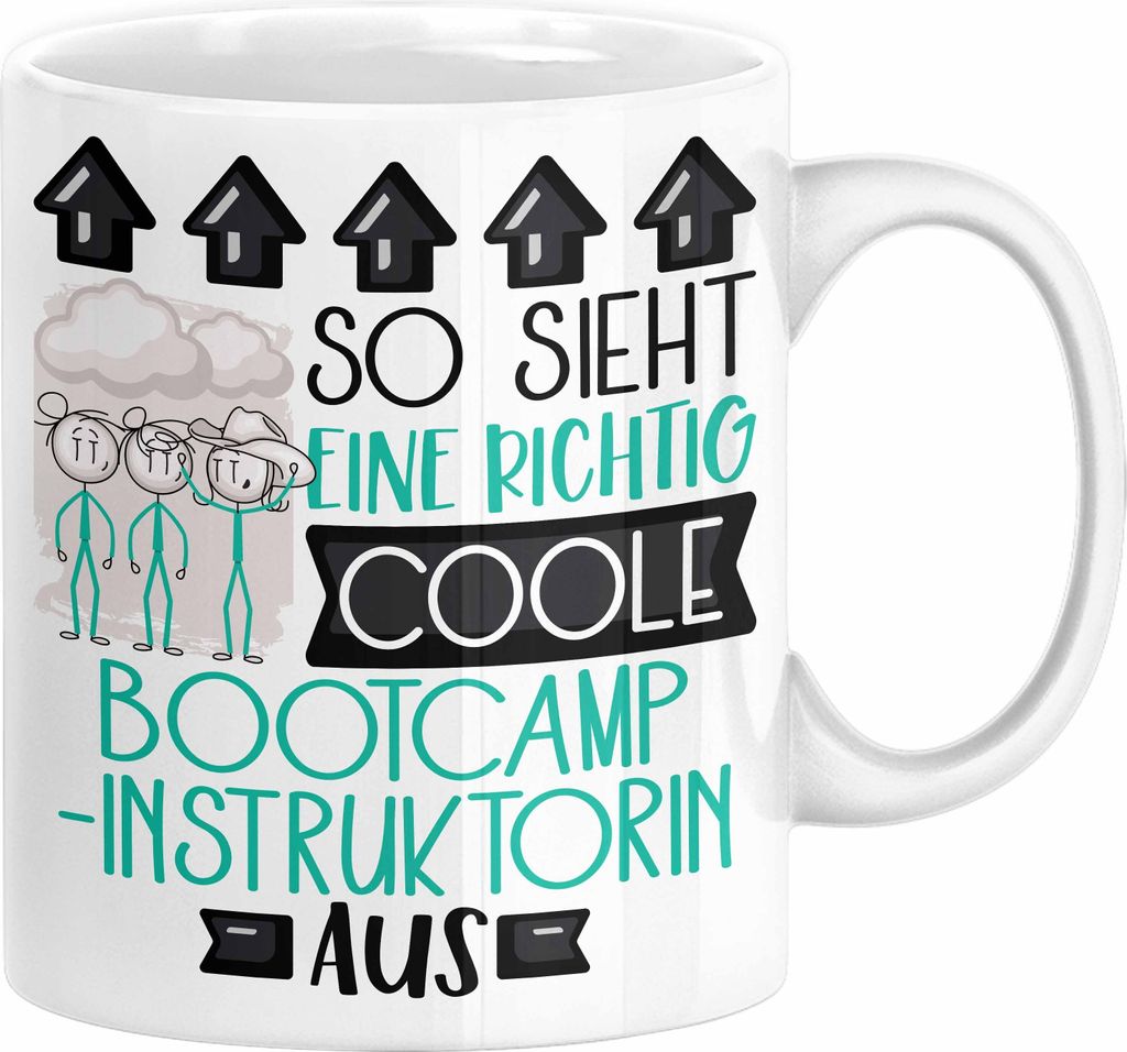 Bootcamp-Instruktorin Geschenk Tasse Lustig Geschenkidee für Bootcamp-Instruktorin Geburtstag So Sieht Eine Richtig Coole Bootcamp-Instruktorin Au...