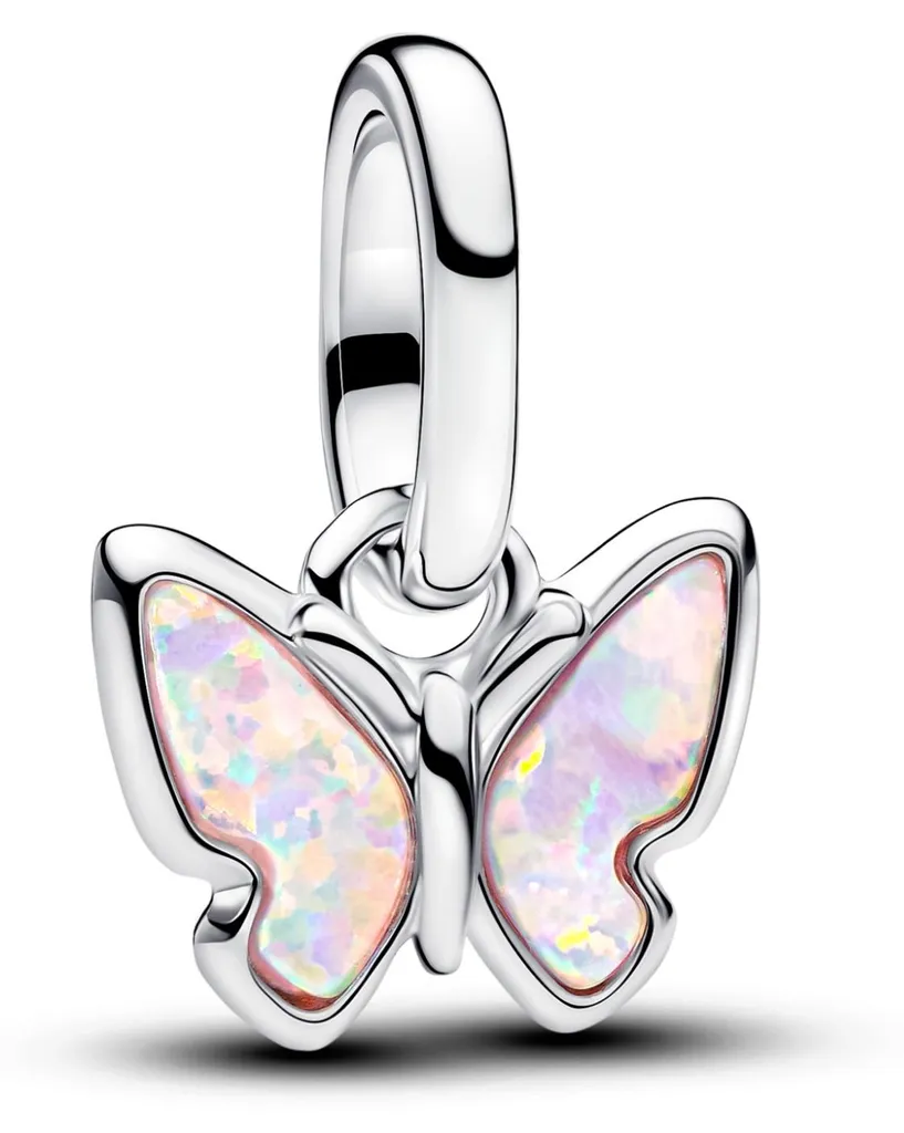 Pendentif Charm Papillon Rose pour Bracelet PANDORA ME en Argent Fin