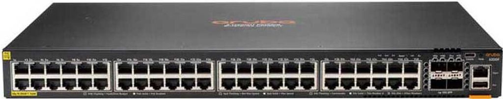 HPE Aruba Networking CX 6200F 48G Class4 PoE 4SFP+ 370W Produktbild 