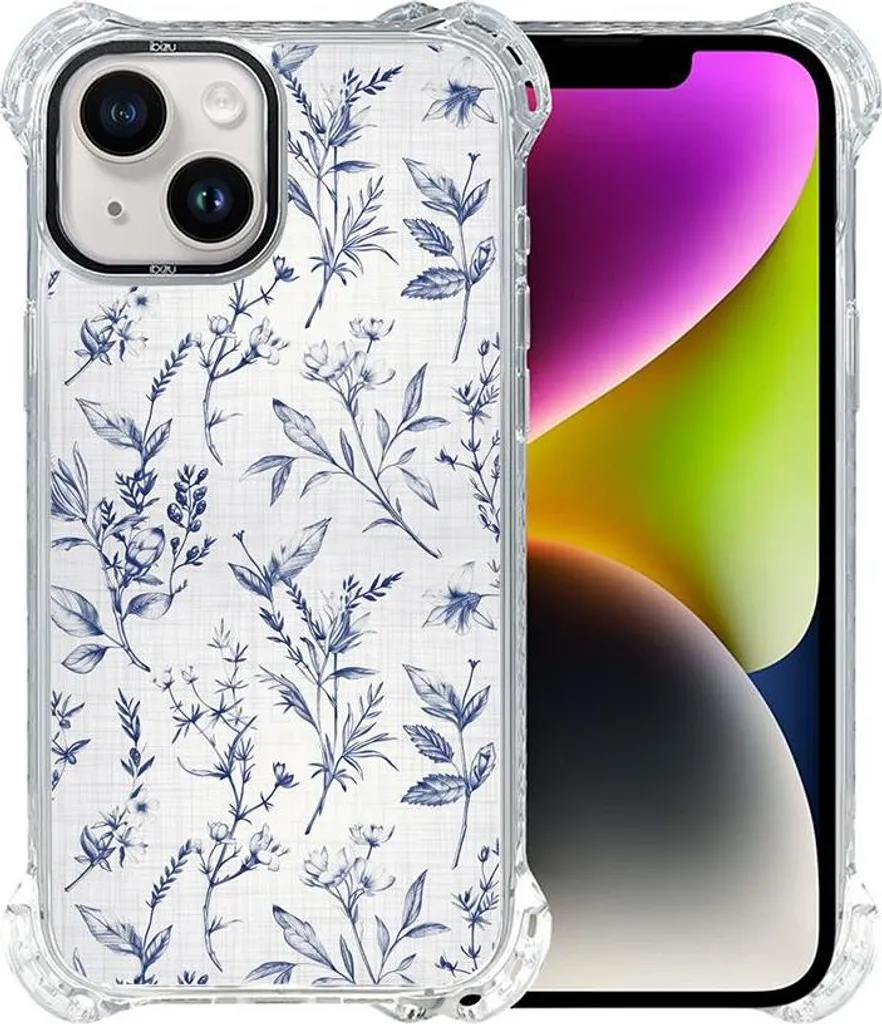 Coque de protection iPhone 14 Plus antichoc aimantée fleurs