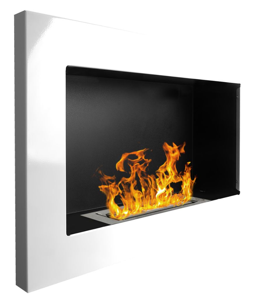 Gel- und Wand - Ethanol - Kamin, Weiß Hochglanz, 65cm Produktbild 3