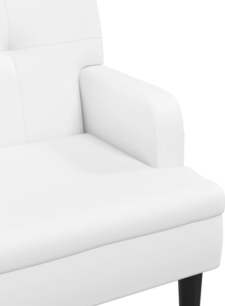 Panca Con Schienale VidaXL In Similpelle Bianca - 112x65,5x75 Cm, Per Ingresso O Salotto - Foto 2