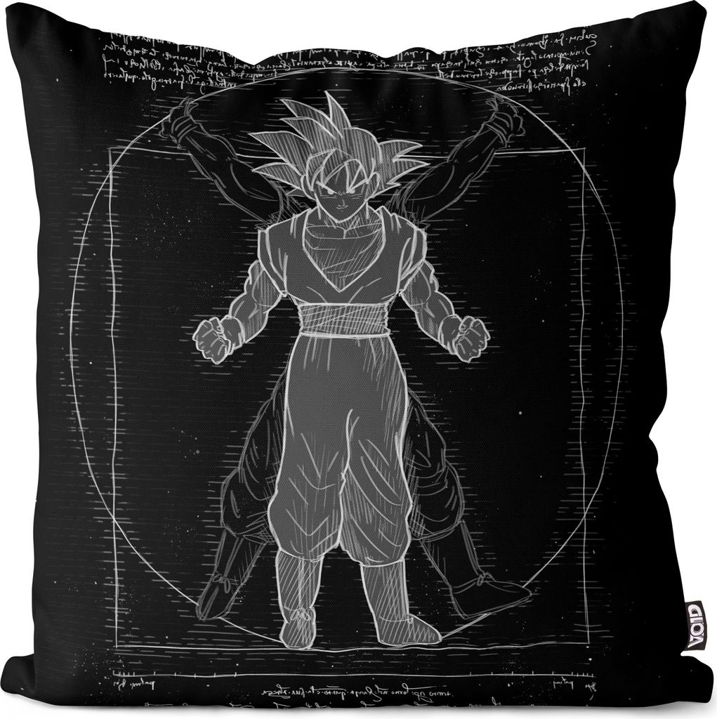 VOID Vitruvianischer Son-Goku Kissenbezug Kissenhülle Polyester wasserfest Outdoor vinci gt z roshi vegeta