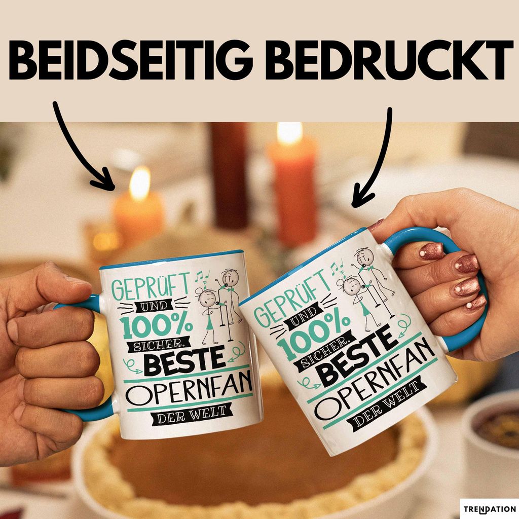 Beste Opernfan Der Welt Tasse Geschenk für Eine Opernfan Und Sicher Geschenkidee Geburtstag Weihnachten (Blau)