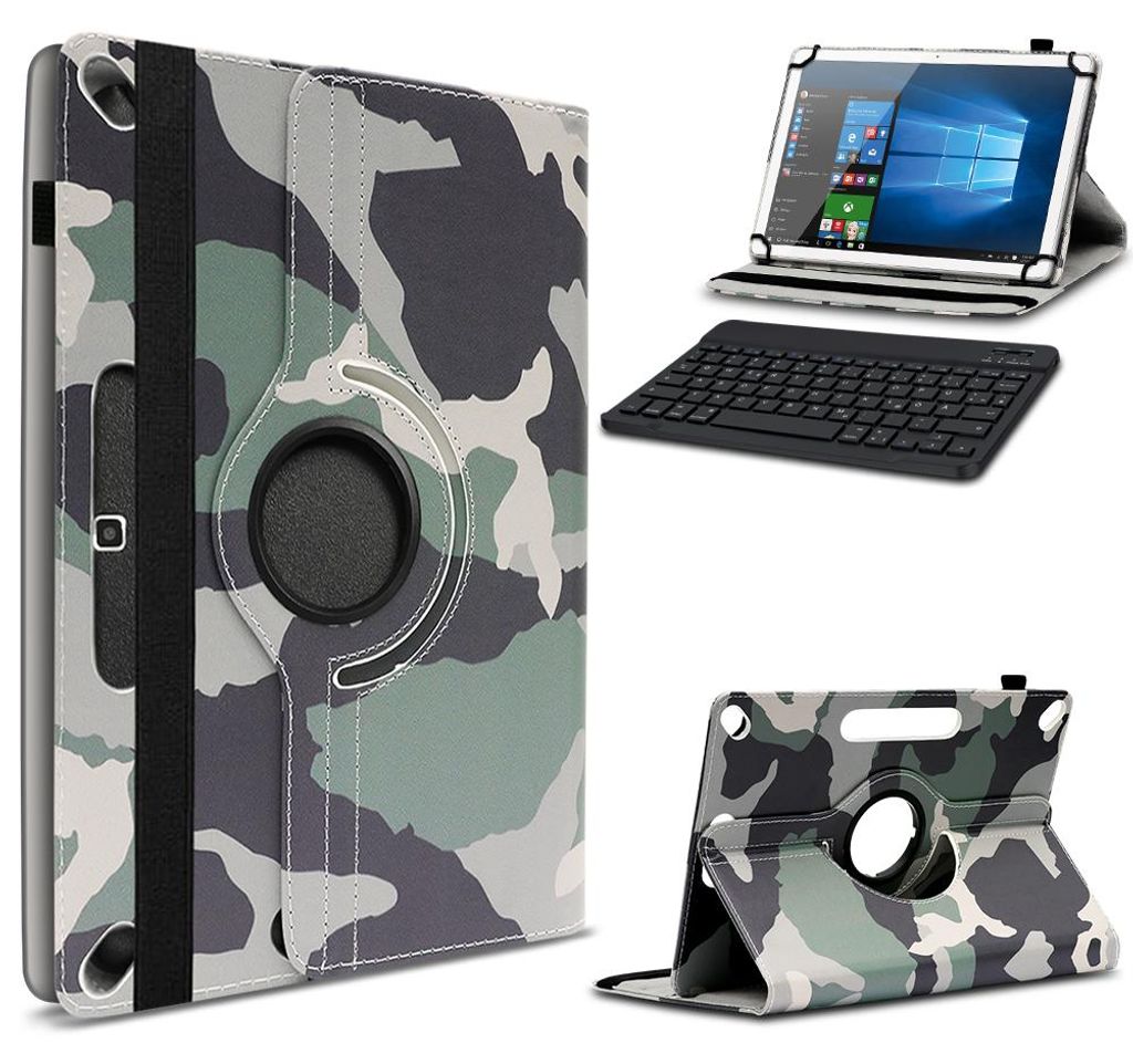 Tablet Hülle Tastatur für Samsung Galaxy Tab A8 Tasche Schutzhülle Cover DrehbarFarben:Motiv 2