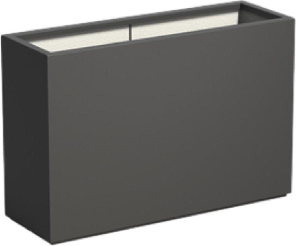 Adezz Pflanzgefäß Carrez mit Boden Fiberglas Pflanzkübel Blumenkübel schwarz