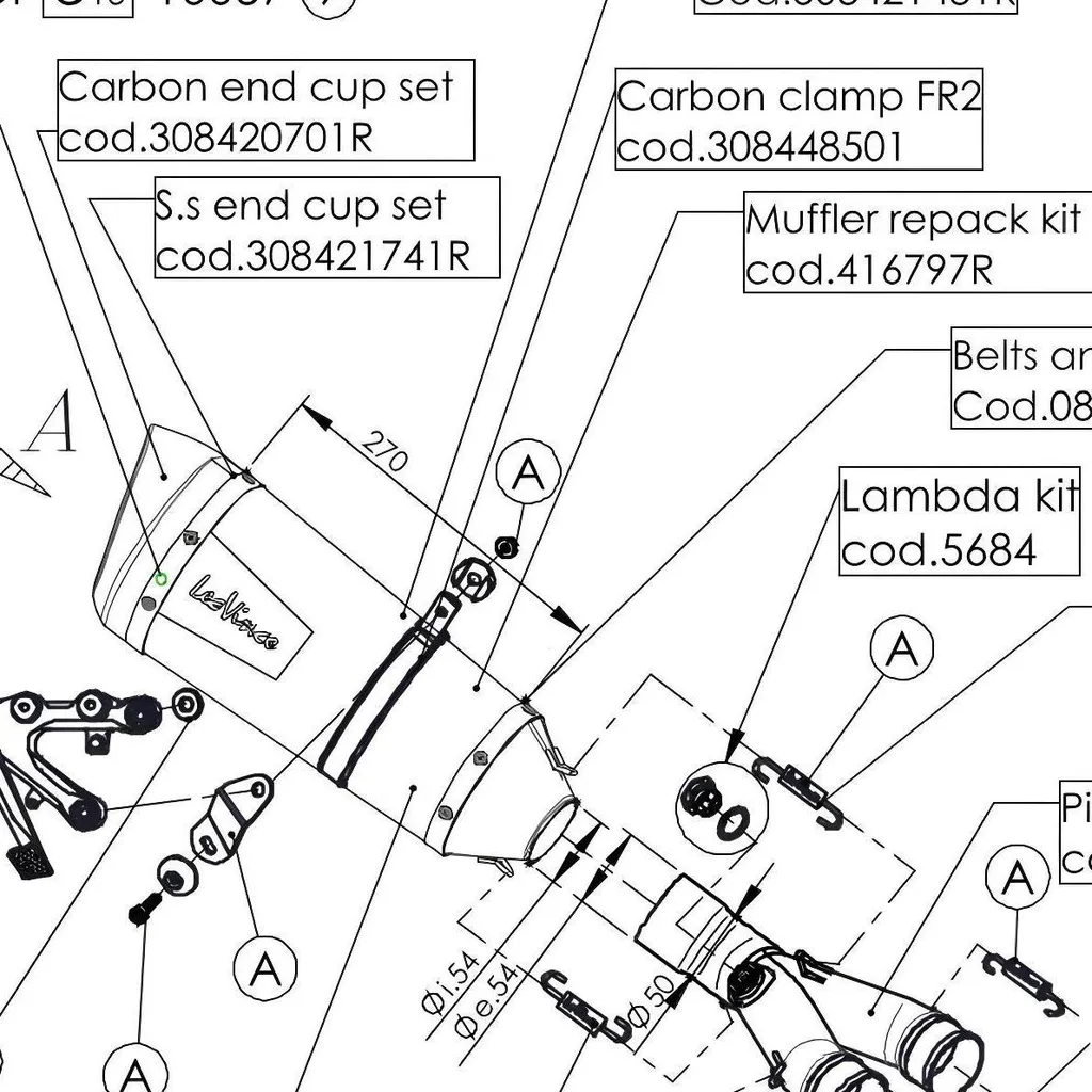Raccord échappement LeoVince Yamaha R6 2010 pour entretien et réparation