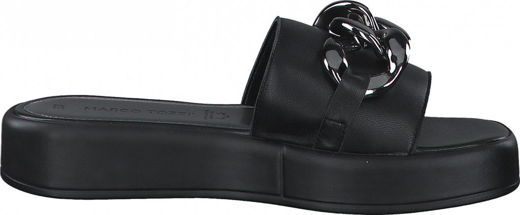 MARCO TOZZI Damen Leder Clogs Pantoletten Kette Plateau Produktbild 5