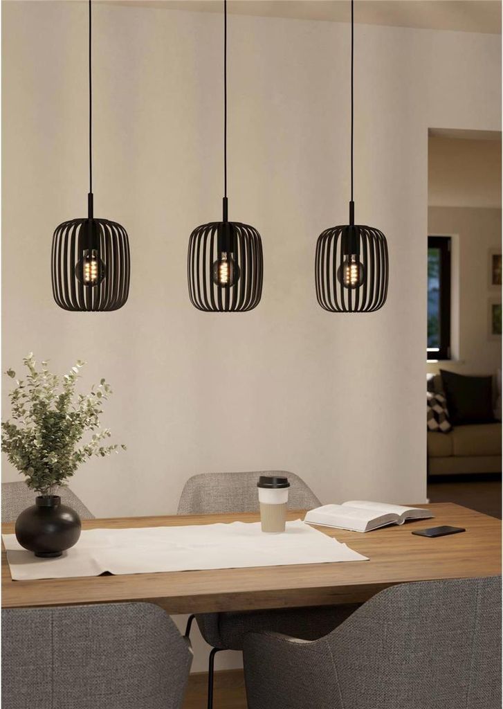 Lampe à suspendre EGLO ''Romazzina'', 3-flamme, E27, acier, Image du produit 