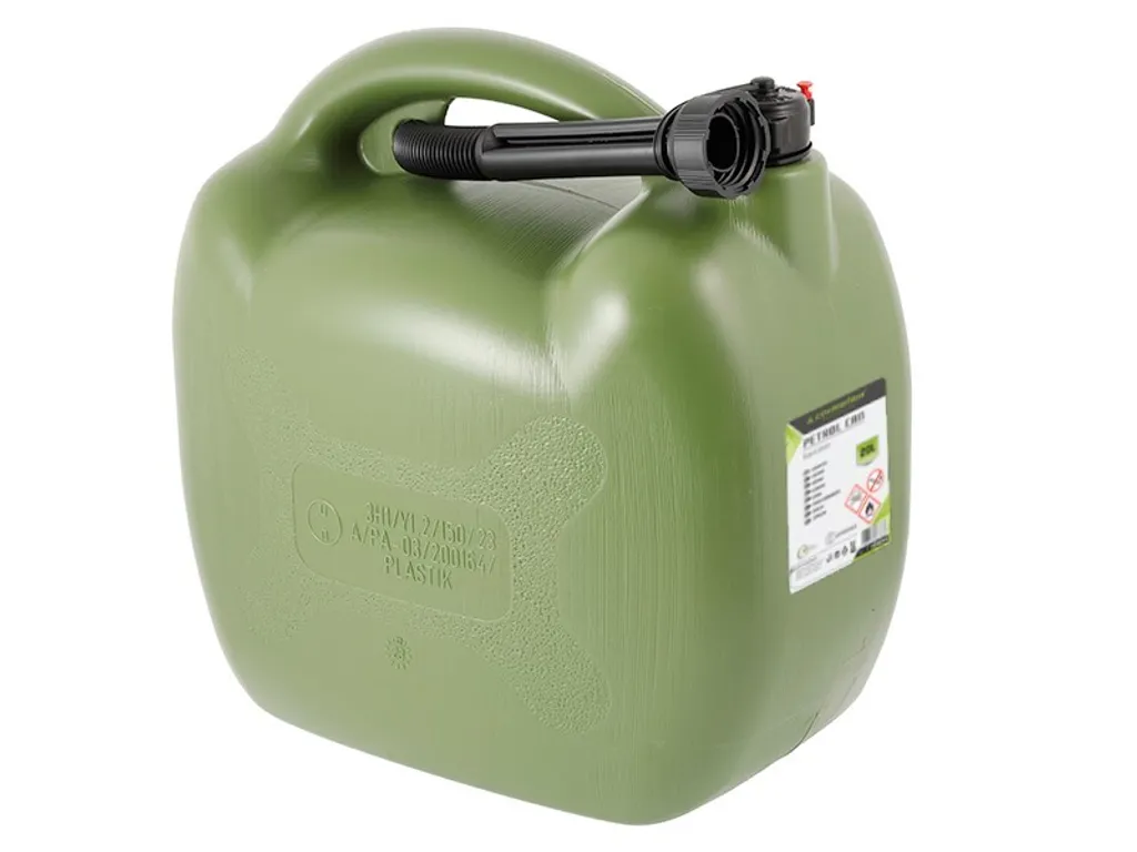 Tanica Plastica 20L Ovale Kaki - Design Salvaspazio per Auto e Barca