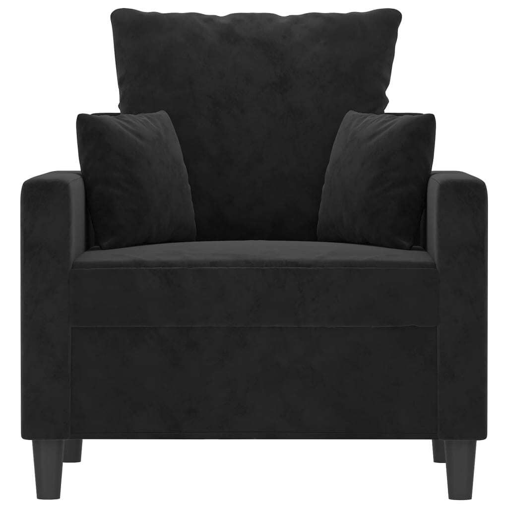"Winterschlussverkauf "Einzelsessel - CLORIS - Sofa Sitzmöbel - Erwachsene und Kinder - Schwarz 60 cm Samt - 78 x 77 x 80 cm - DEMöbel6709733