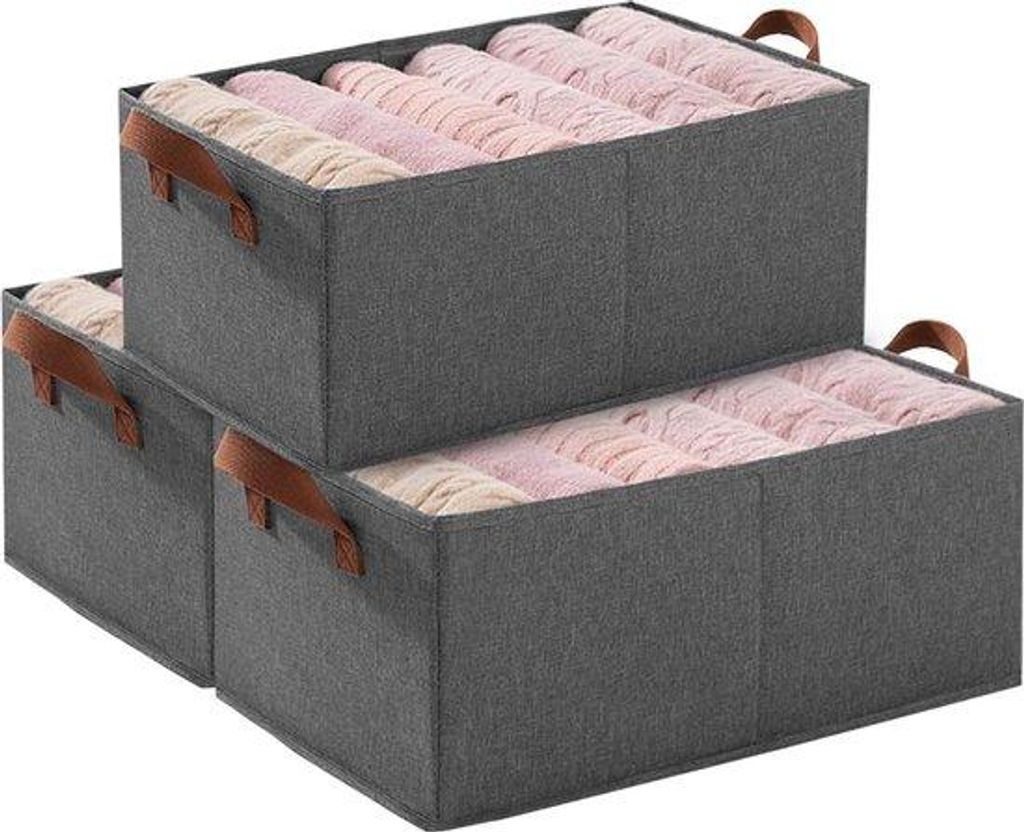 Grosser Stoffen Aufbewahrungsbox - Klappbare Aufbewahrungsboxen mit Griffen - Offene Aufbewahrungsboxen für Spielzeug und Kleidung - Große Aufbew...