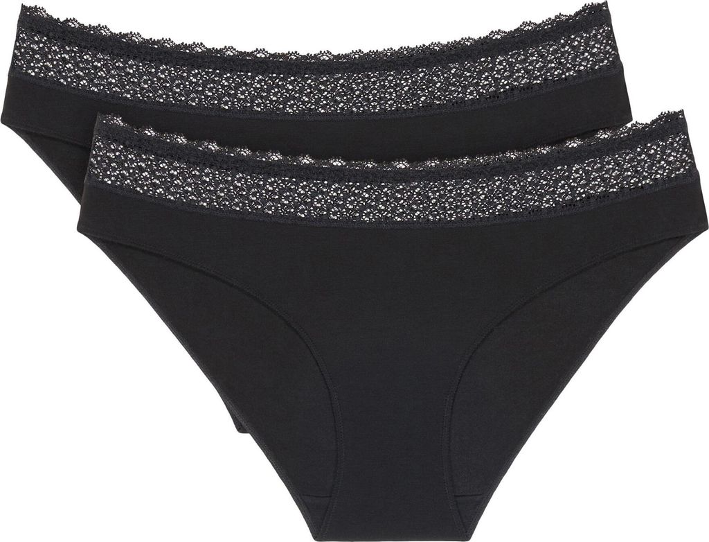 Triumph Damen Tai-Slip 2-Pack Feel of Modal - BLACK - Größe L