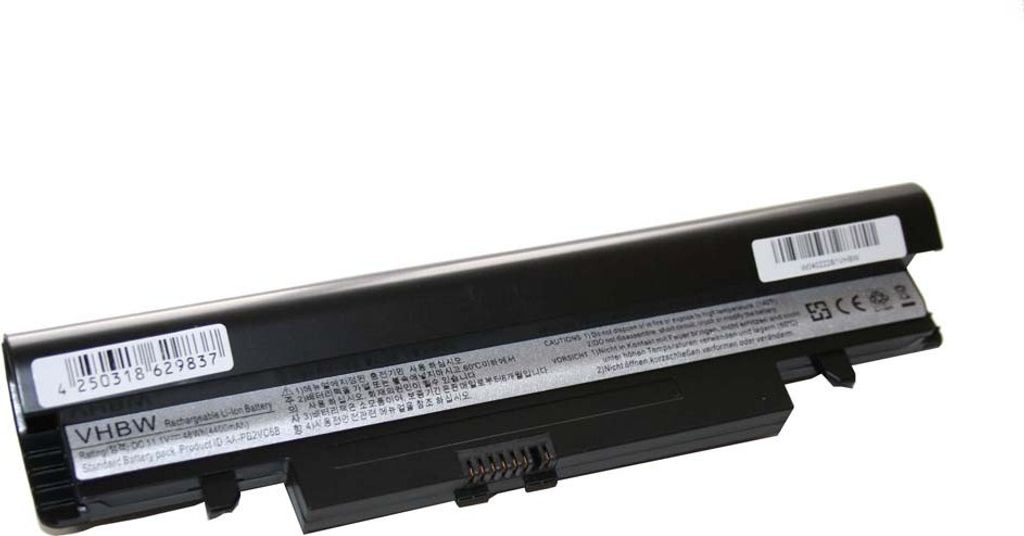 vhbw Akku kompatibel mit Samsung NT-N260P, NT-N150, NT-N150P, NT-N148, NT-N148P, NT-N250P, NT-N260, NT-N250 Notebook (4400 mAh, 11,1 V, Li-Ion)