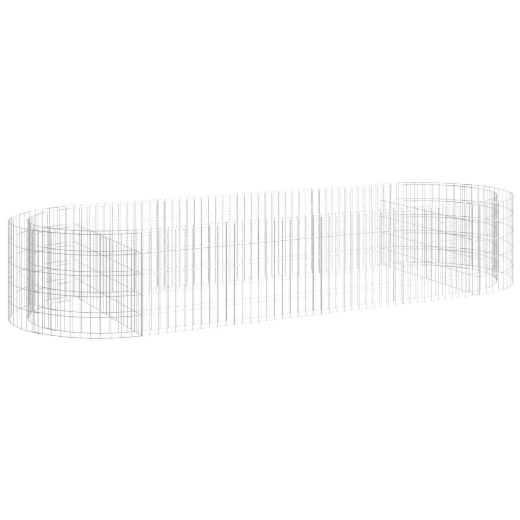 vidaXL Gabion haut-plateau Fer galvanisé 300x100x50 cm Image du produit 