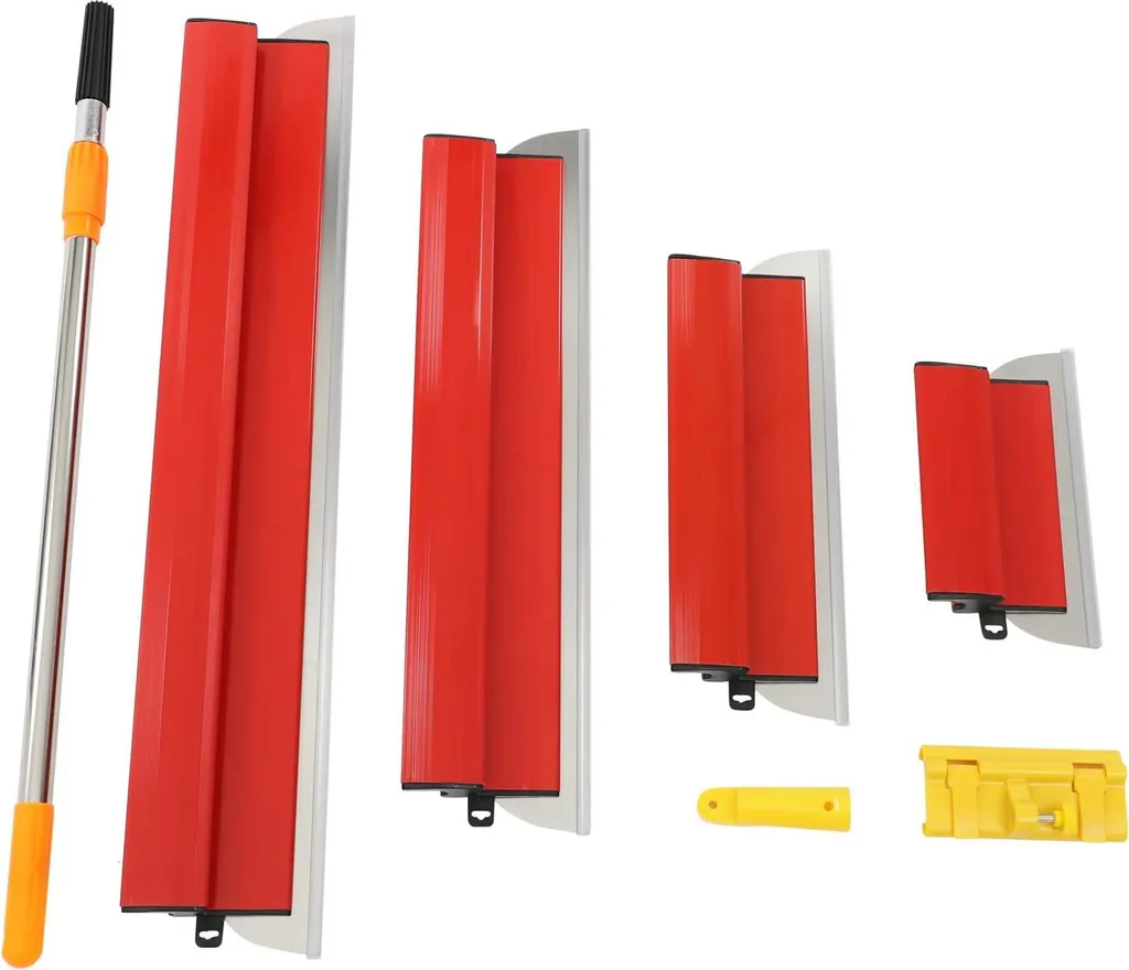 Outil de lissage pour plafond et murs - Kit de 4 spatules avec tête 360°