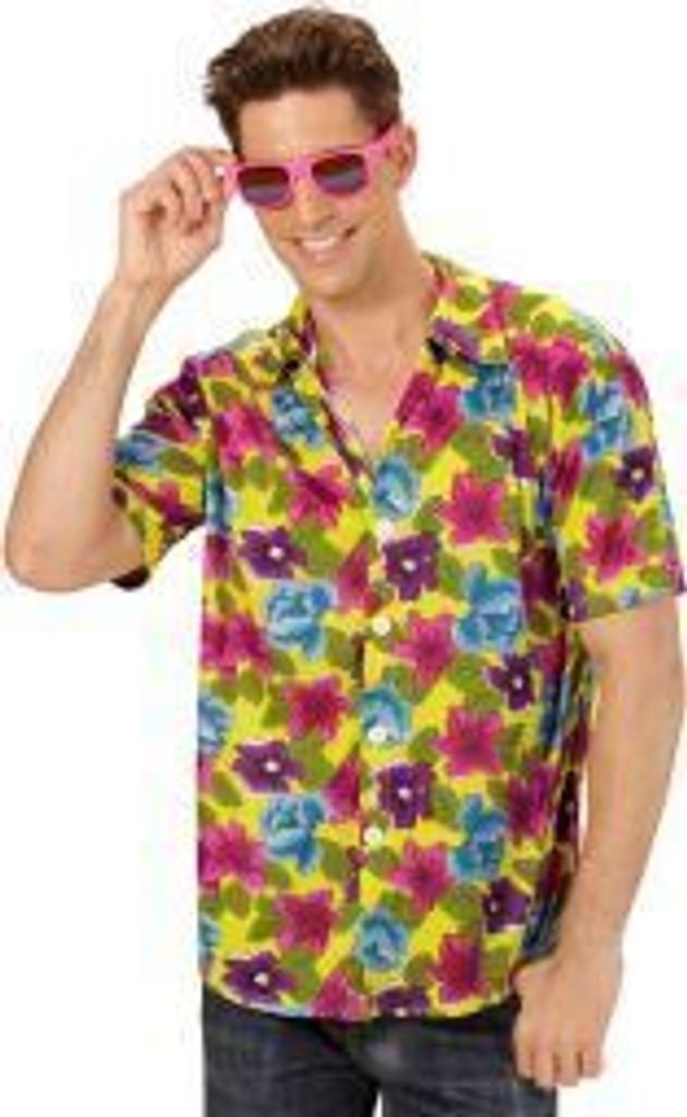 Hawaii Hemd - Hawaii shirt  in gelb Gr XL - S4311 Produktbild 