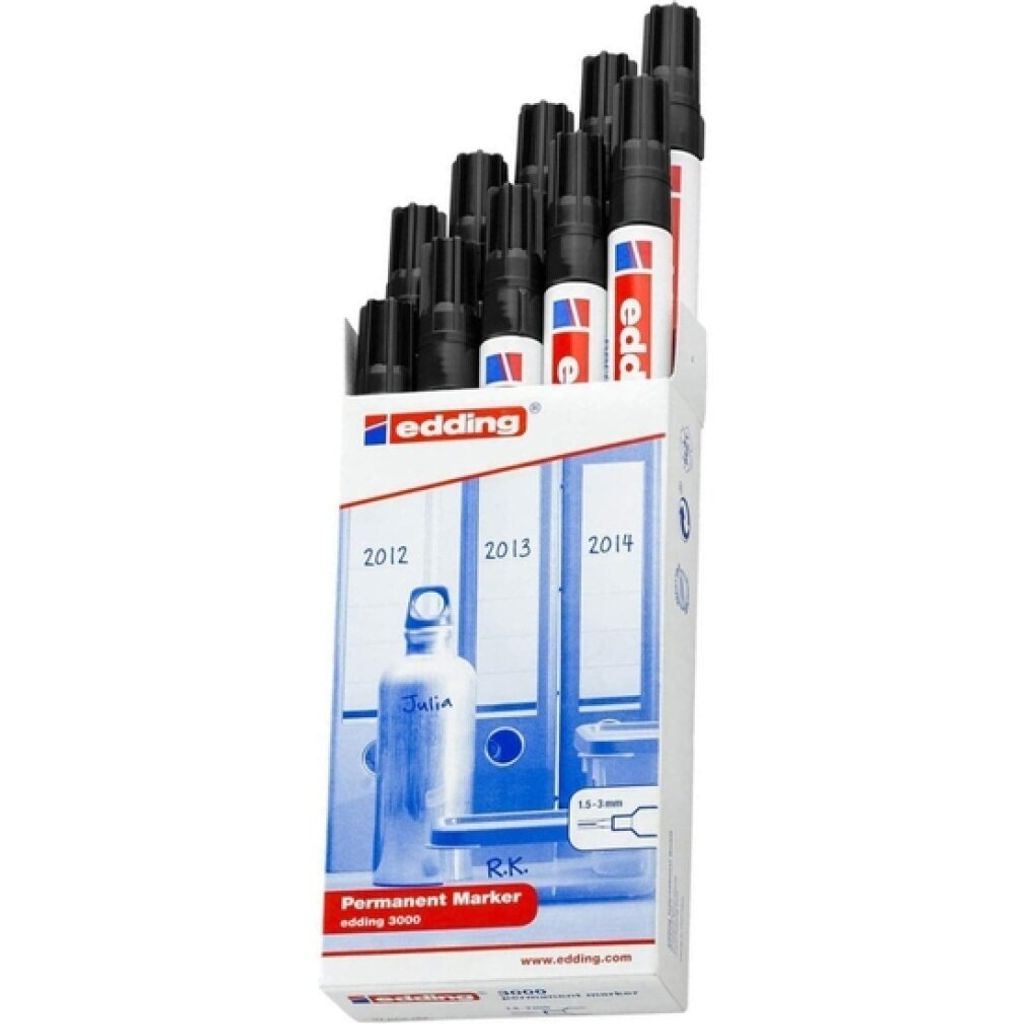 Edding 3000 Permanent Marker Black, Schwarz Produktbild 