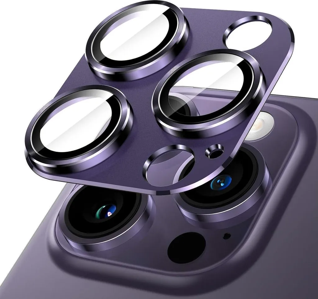 Protection Caméra iPhone 14 Pro Max - Verre Trempé 9H Violet Foncé