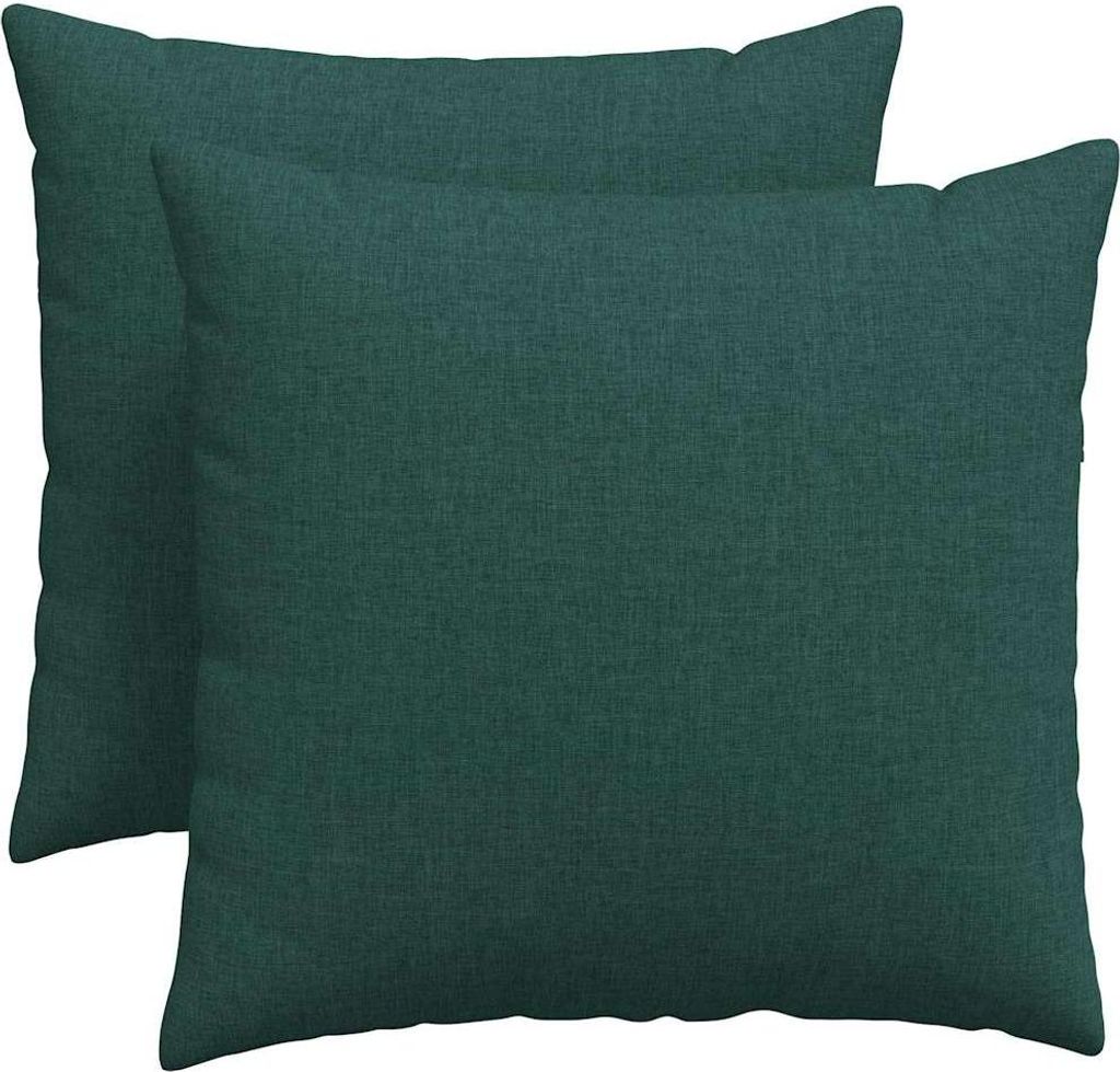 vidaXL Sofakissen 2 pcs Dunkelgrün 50 x 50 cm Stoff