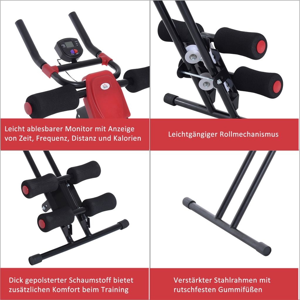 HOMCOM Ab Trainer Back Trainer Cvičebný | Kaufland.sk