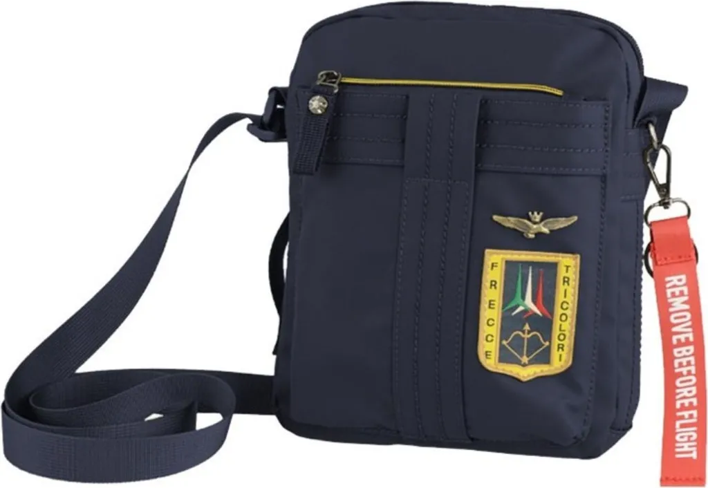 Borsa Aeronautica Militare Frecce AM341BL Blu - Borsello Uomo Originale