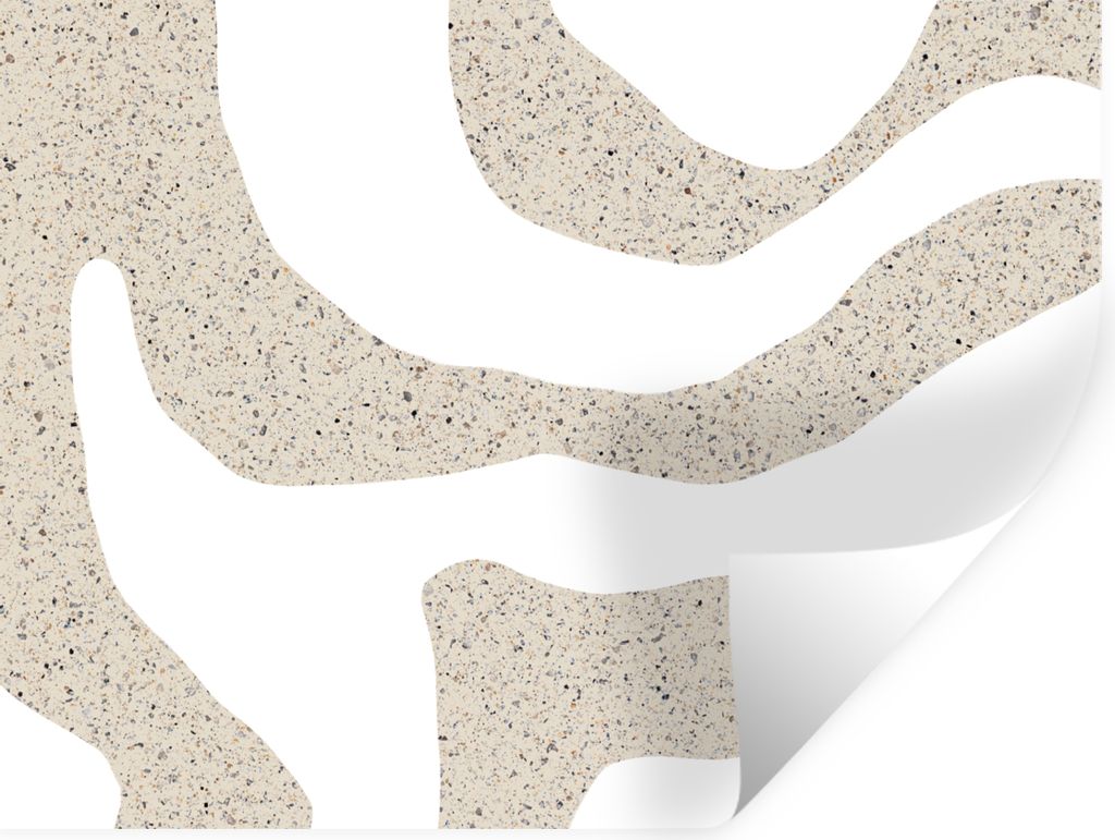MuchoWow Wandtattoo Wandsticker Wandaufkleber Abstrakt - Terrazzo - Design - Beige 40x30 cm Selbstklebend und Repositionierbar - Faltenfrei