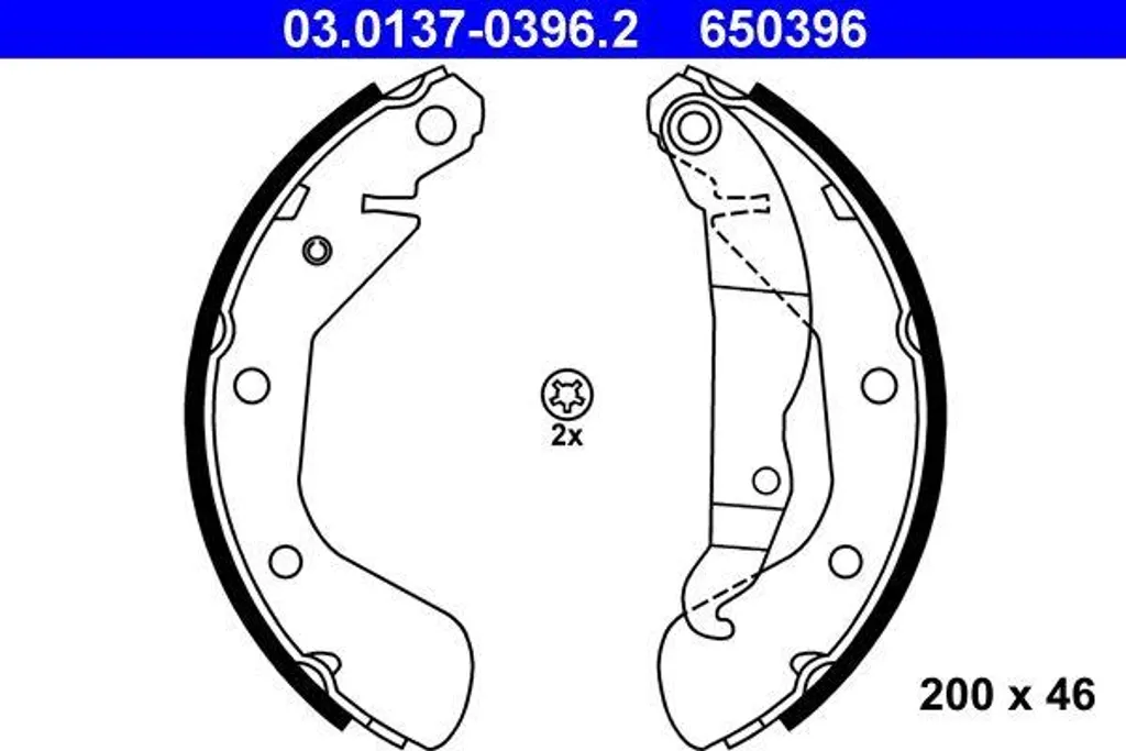 Stop bruits de freinage : Mâchoires ATE OE 1605042 pour Opel Corsa C