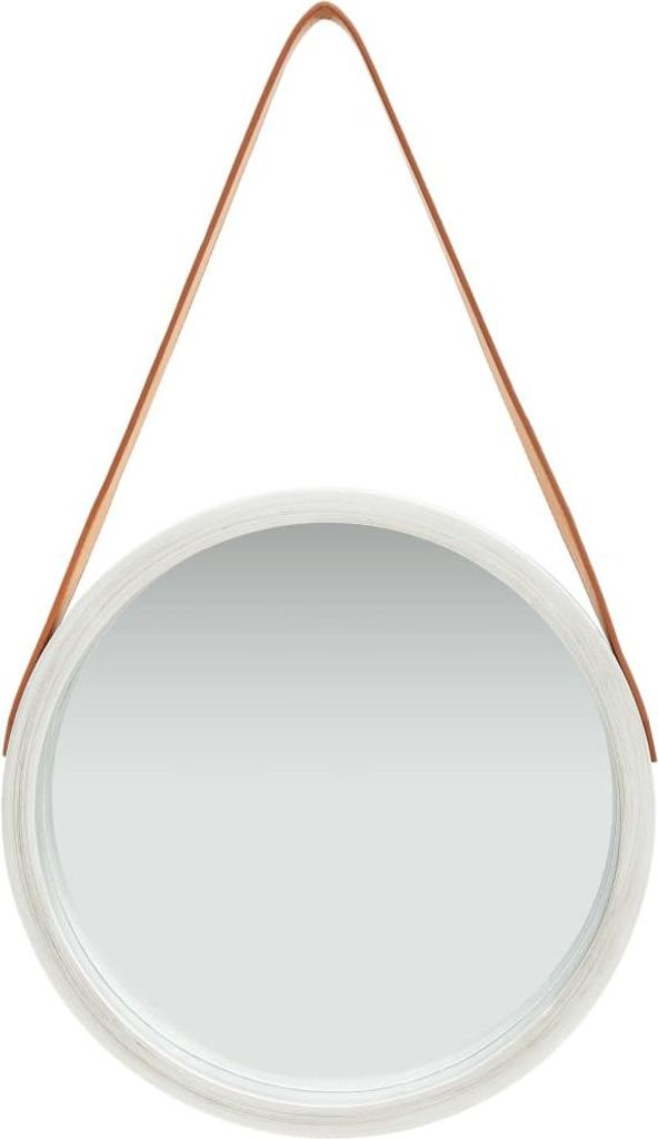 vidaXL Wandspiegel mit Gürtel 40 cm Silbern