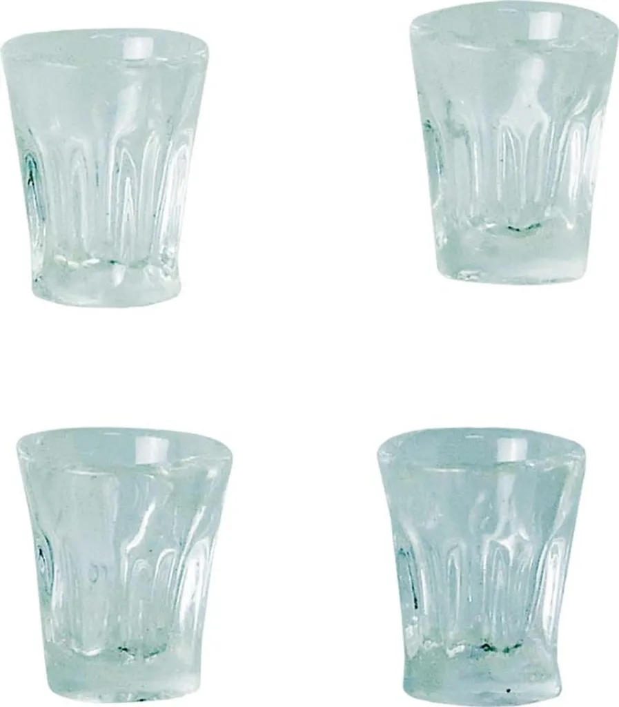 Verres à eau miniatures Sam & Julia pour maison de poupée - 4 unités