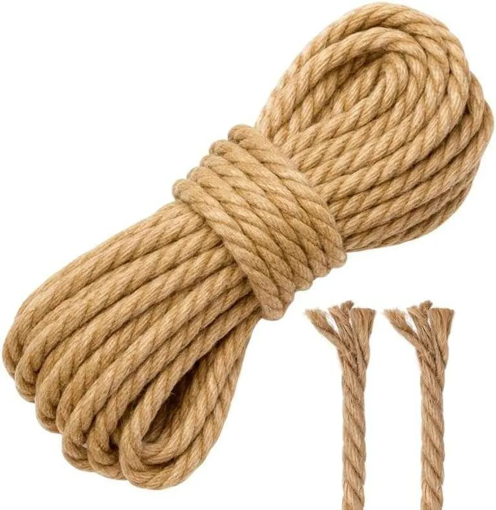 Corde robuste en jute écologique 100% naturel 12mm x 100m haute qualité