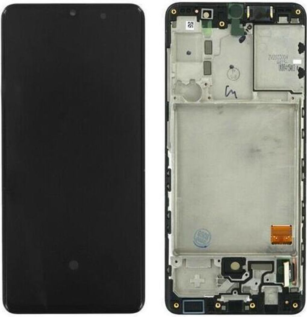 Original AMOLED Display Touchscreen Bildschirm & Rahmen Schwarz für Samsung Galaxy A41 A415F