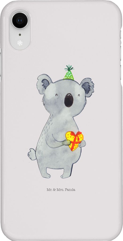 Mr. & Mrs. Panda Iphone XR Handyhülle Koala Geschenk - Grau Pastell - Premium Kunststoff, Geburtstag, Handy Case, Party