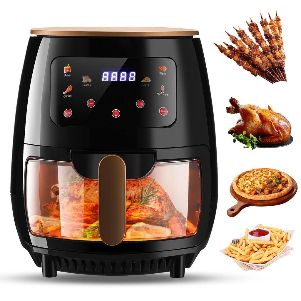 6,5L 7-in-1-Heißluftfritteuse mit Glasfrittierkorb, Produktbild 