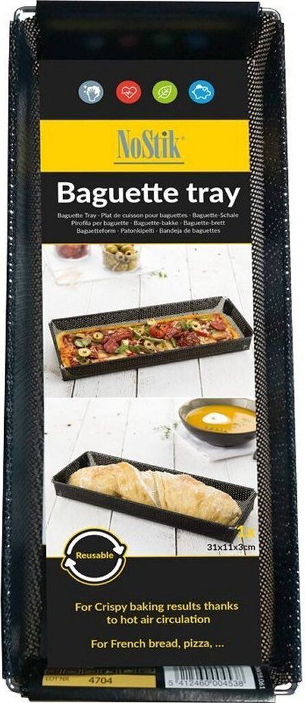 Nostik Baguetteblech 31x11x3 cm schwarz