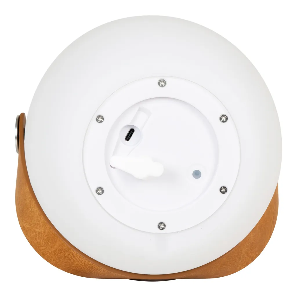 Lanterne de jardin LED rechargeable Cardiff blanche et haut-parleur - 6
