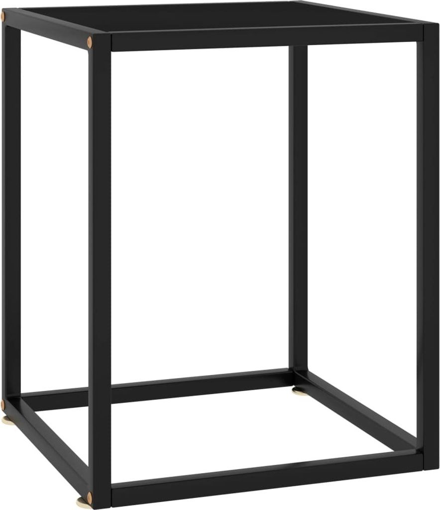 Maison Exclusive - Couchtisch Schwarz mit Schwarzem Glas 40x40x50 cm