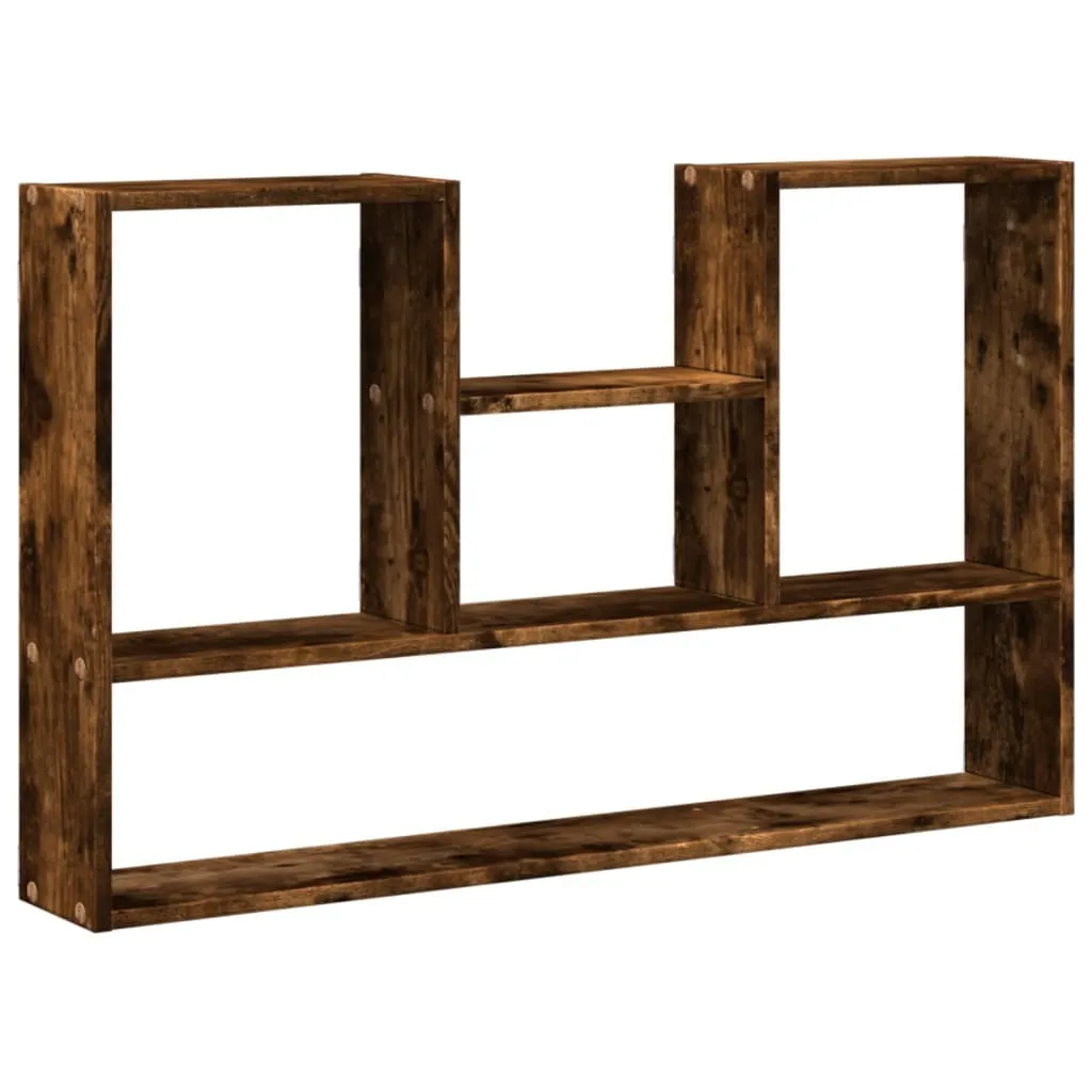 Mensola a parete in rovere fumé 99x15x60 cm Materiale a base di legno