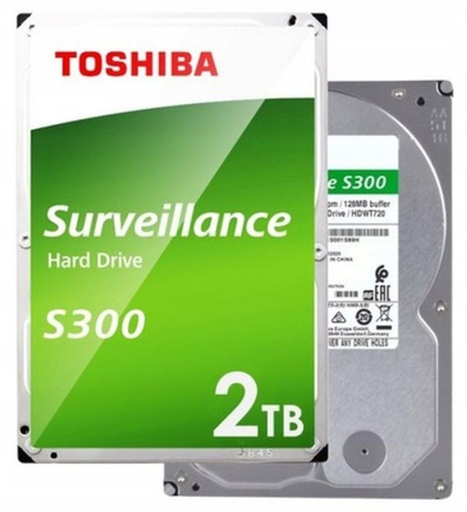 Toshiba S300 Surveillance, 2 TB, 5400 ot/min, 128 MB, 3.5", Obrázok produktu 